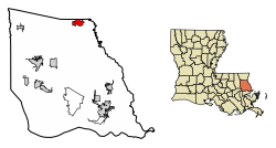 Location of Sun in St. Tammany Parish, Louisiana.