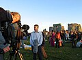 Stonehenge Summer Solstice TV reporter