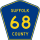 County Route 68 marker