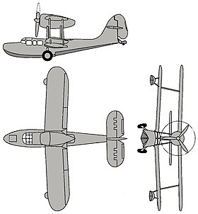 vue en plan de l’avion