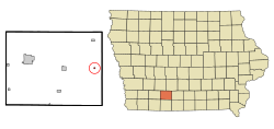 Location of Thayer, Iowa