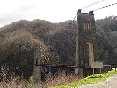 Vue actuelle du viaduc des Rochers Noirs et dont l'accès est désormais fermé au public.