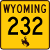 Wyoming Highway 232 marker