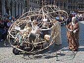 A human-powered vehicle on the Grand-Place