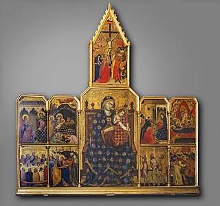 Polyptique of the life of the Virgin and Child from the 14th century