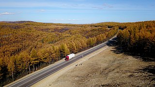 L'A360 dans la taïga en automne.