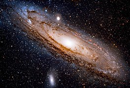 Die Andromeda-sterrestelsel, ook bekend as Messier 31.