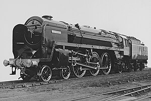 70000 bei den Crewe Works (Januar 1951)