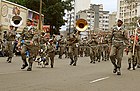 Military Brigade Band in parade in Porto Alegre