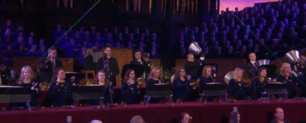 The Bells at Temple Square performing in "Music and the Spoken Word"