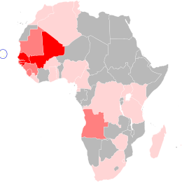 Carte colorée de l'Afrique