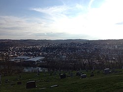 Overview of Charleroi from across the Monongahela River