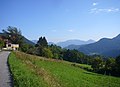 Vista della Val Degano dalla strada Braida-Clavais