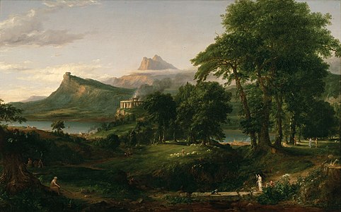 The Arcadian or Pastoral State at The Course of Empire, by Thomas Cole