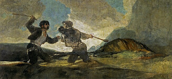 Fight with Cudgels, by Francisco Goya