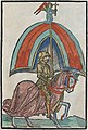 Image 2 Knight Illustration: Anton Sorg; Restoration: Lise Broer A knight, a member of the warrior class of the Middle Ages in Europe, in Gothic plate armour, from a German book illustration published 1483. The modern concept of the knight is as an elite warrior sworn to uphold the values of chivalry, faith, loyalty, courage and honour. Knighthood as known in Medieval Europe was characterized by the combination of two elements: feudalism and service as a mounted combatant. Both arose under the reign of the Holy Roman Emperor Charlemagne, from which the knighthood of the Middle Ages can be seen to have had its genesis. More featured pictures