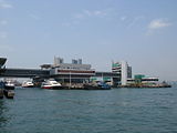 The Hong Kong–Macau Ferry Terminal in Sheung Wan is a sea port of entry to Hong Kong and an example of an internal border checkpoint where travellers arriving from or departing for other cities in the Pearl River Delta are subject to border control measures.