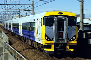 E257系による「さざなみ」 （2005年7月 舞浜駅 - 葛西臨海公園駅間）