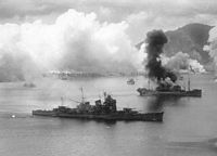 Aircraft of the USAAF 3rd Bomb Group attack Japanese ships in Simpson Harbour, 2 November 1943