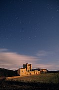 Château d'Arques, de nuit.