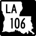 Louisiana Highway 106 marker