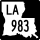 Louisiana Highway 983 marker