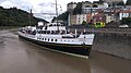MV Balmoral pulls into Junction Lock, Bristol harbour, Aug 2017