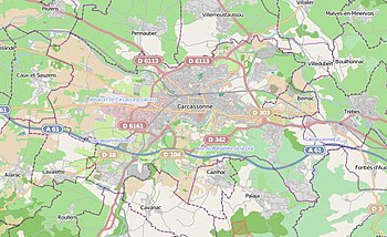 Carte de la ville de Carcassonne.