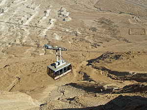 הרכבל במצדה.