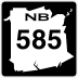 Route 585 marker