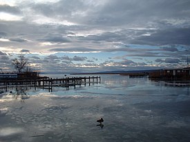 冬のノイジードル湖