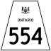 Highway 554 marker
