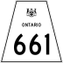 Highway 661 marker