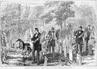 Orphans decorating their fathers' graves in Glenwood Cemetery