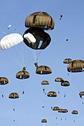Largage et ouverture des parachutes de secours
