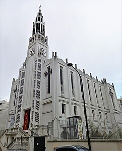 Kyrkan Saint-Jean-Bosco, uppförd i art déco-stil.