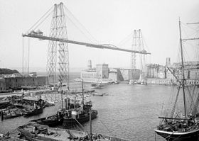 Vue générale du pont à transbordeur.