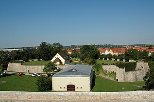 Caponier between the citadel wall and Ravelin Anselm, Petersberg Citadel, Germany