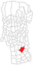 Location in Argeș County