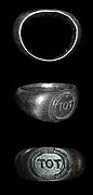 Silver TOT ring from Lincolnshire (Henig Type XI)