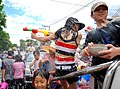 Image 34The roads along the old moat of Chiang Mai are full of vehicles during the Songkran water splashing festival. (from Culture of Thailand)