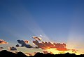 Sunset over the Tucson Mountains.