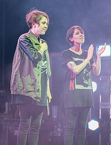 Tegan and Sara post-concert at July 2014 Hillside Festival