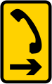 Direction to telephone at level crossing