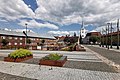 Aire de jeux sur la place centrale de Valga.