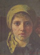 Orfana di guerra (Orphelin de guerre), 1926, huile sur panneau, collection privée.