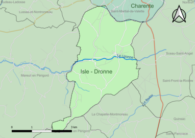 Carte en couleur présentant le(s) SAGE couvrant le territoire communal