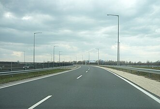 La route 4 entre Budapest et Vecsés.