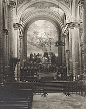A mural painting in the Cathedral of Zacatecas, photo of the late 19th century