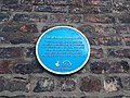 Blue plaque on Cleveland Buildings, Middlesbrough.